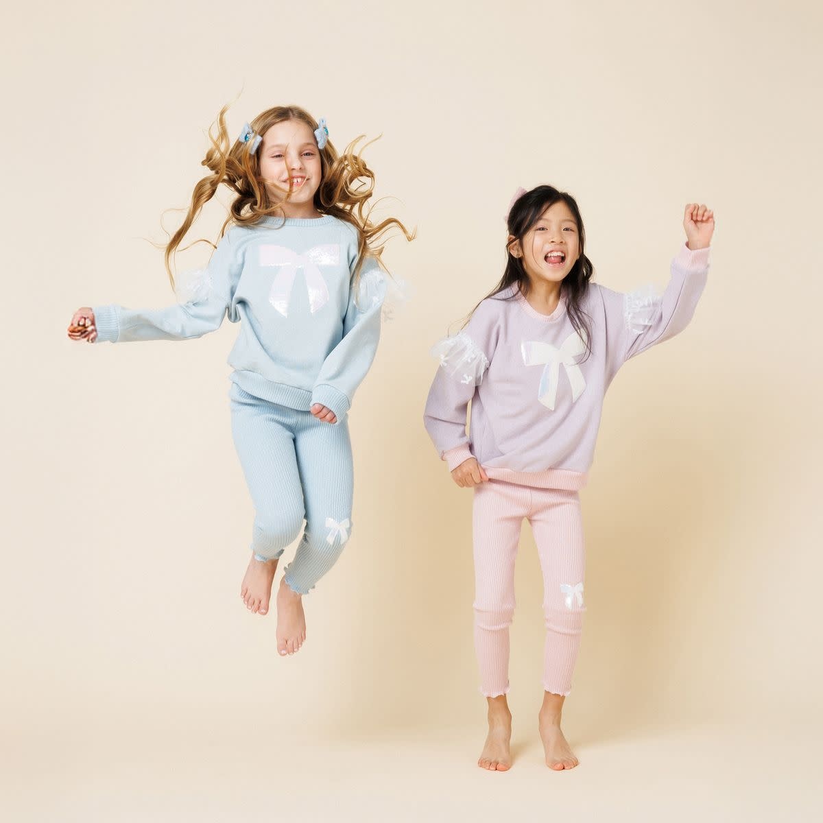 Petite Hailey Petite Hailey Glitter Bow Frill Sweatshirt Set