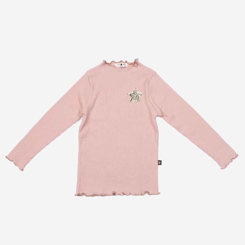 Petite Hailey Petite Hailey Ribbed Star Patched Top