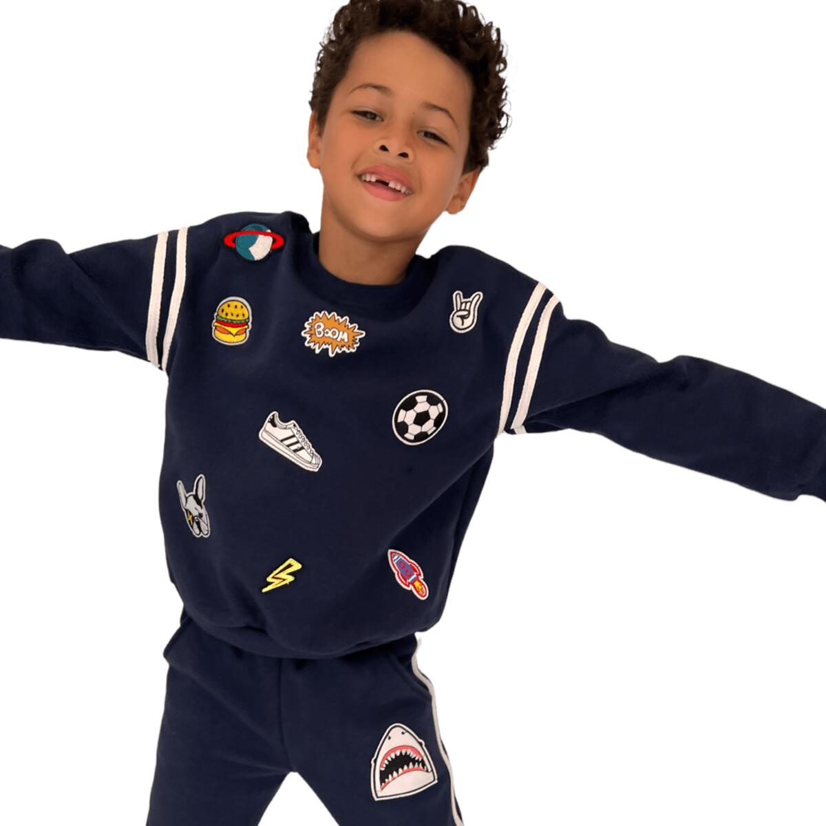 Lola & the Boys Lola & The Boys Varsity Patch Jogger Set