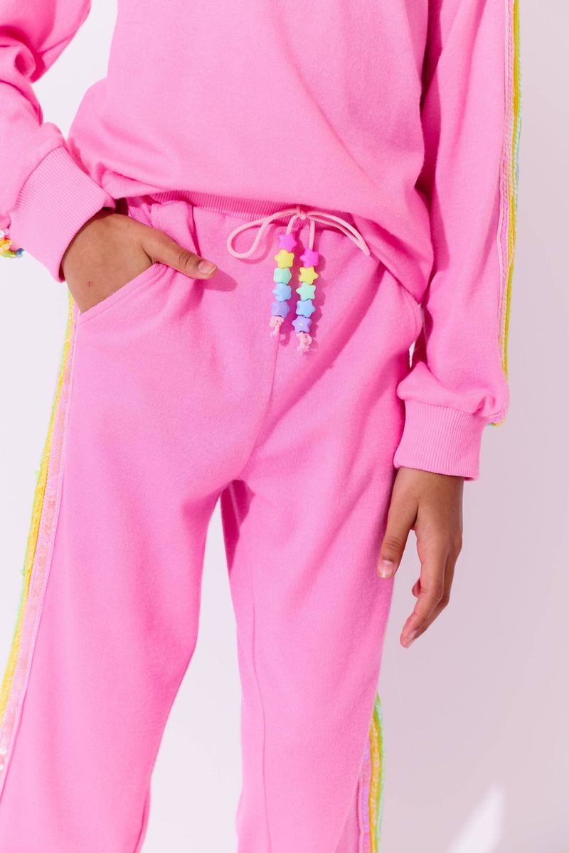 Lola & the Boys Lola & The Boys Pink Rainbow Sequin Set