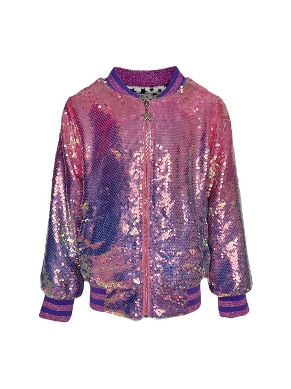 Lola & the Boys Lola & The Boys Lavender Haze Sequin Bomber
