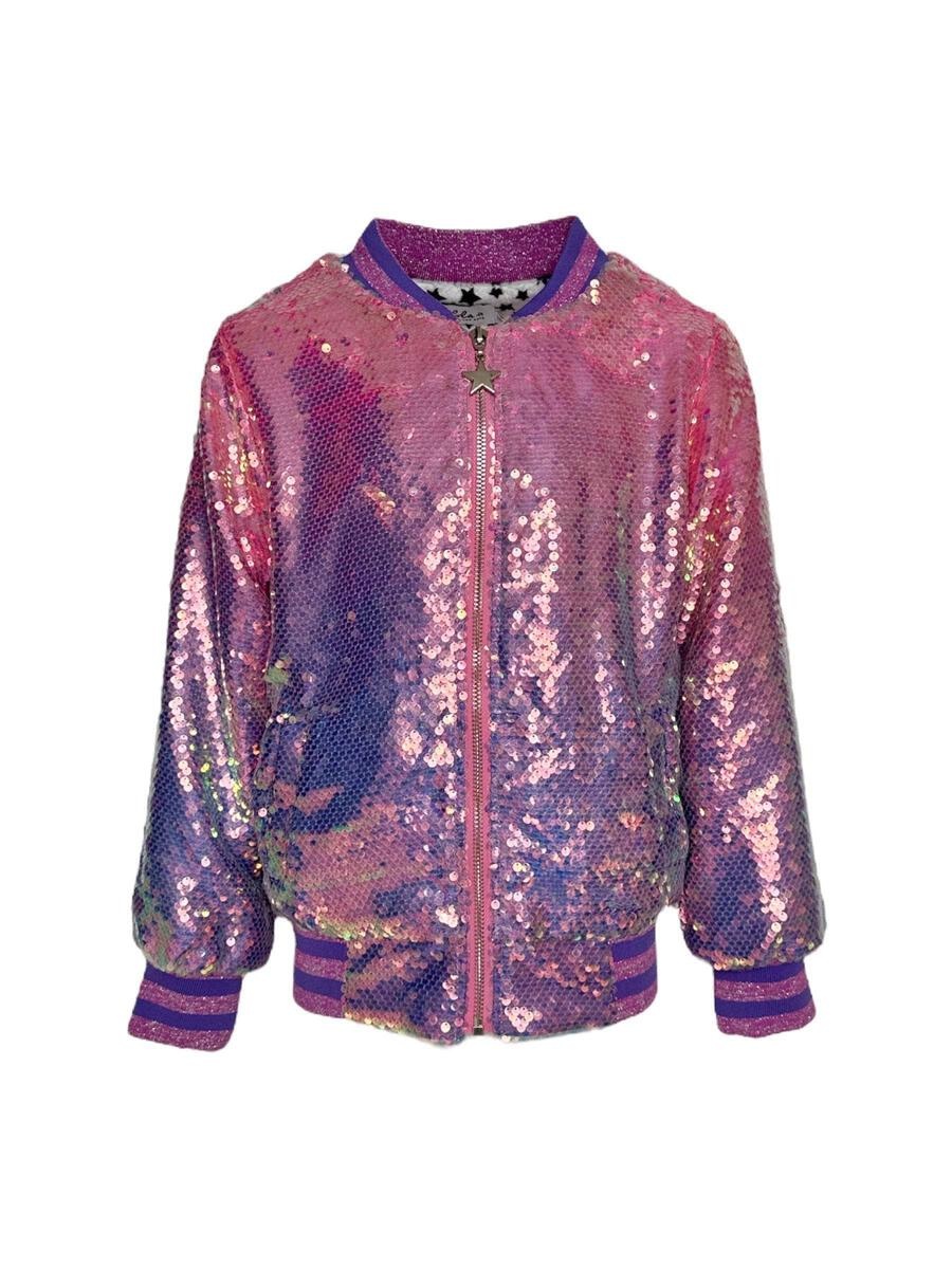 Lola & the Boys Lola & The Boys Lavender Haze Sequin Bomber