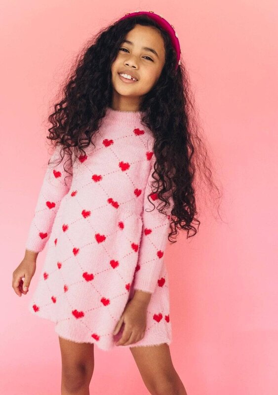 Lola & the Boys Lola & The Boys Sweetheart Sweater Dress