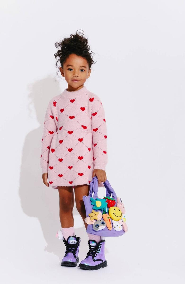 Lola & the Boys Lola & The Boys Sweetheart Sweater Dress