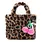 OMG Accessories Leopard Plush Mini Tote with Cherry Bag Charm