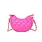 Tiny Quilted Chain Wrapped Hobo Bag- Hot Pink