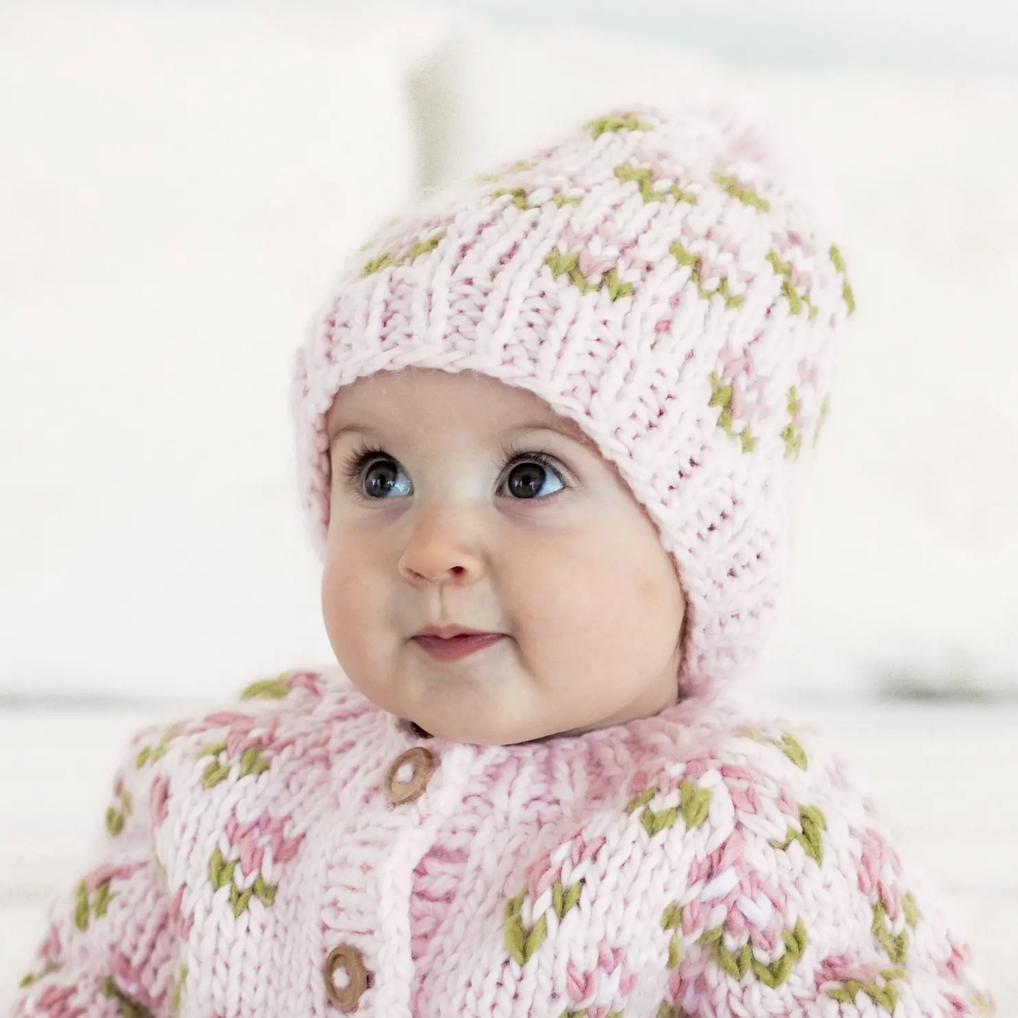 Huggalugs Huggalugs Bitty Blooms Blush Beanie Hat