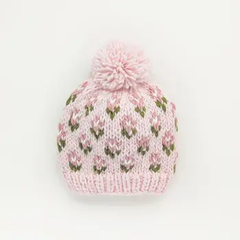 Huggalugs Huggalugs Bitty Blooms Blush Beanie Hat
