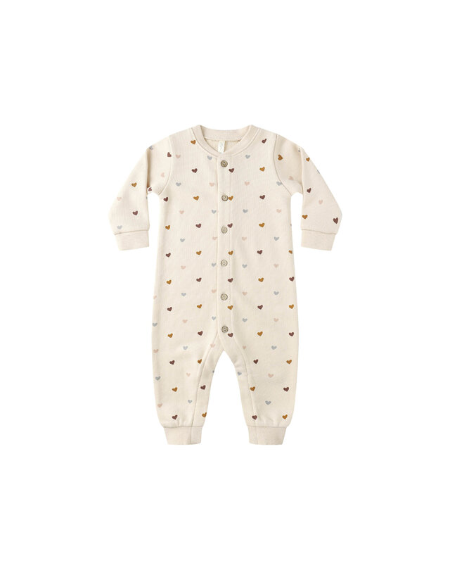 Rylee and Cru Rylee & Cru Hearts Button Down Jumpsuit