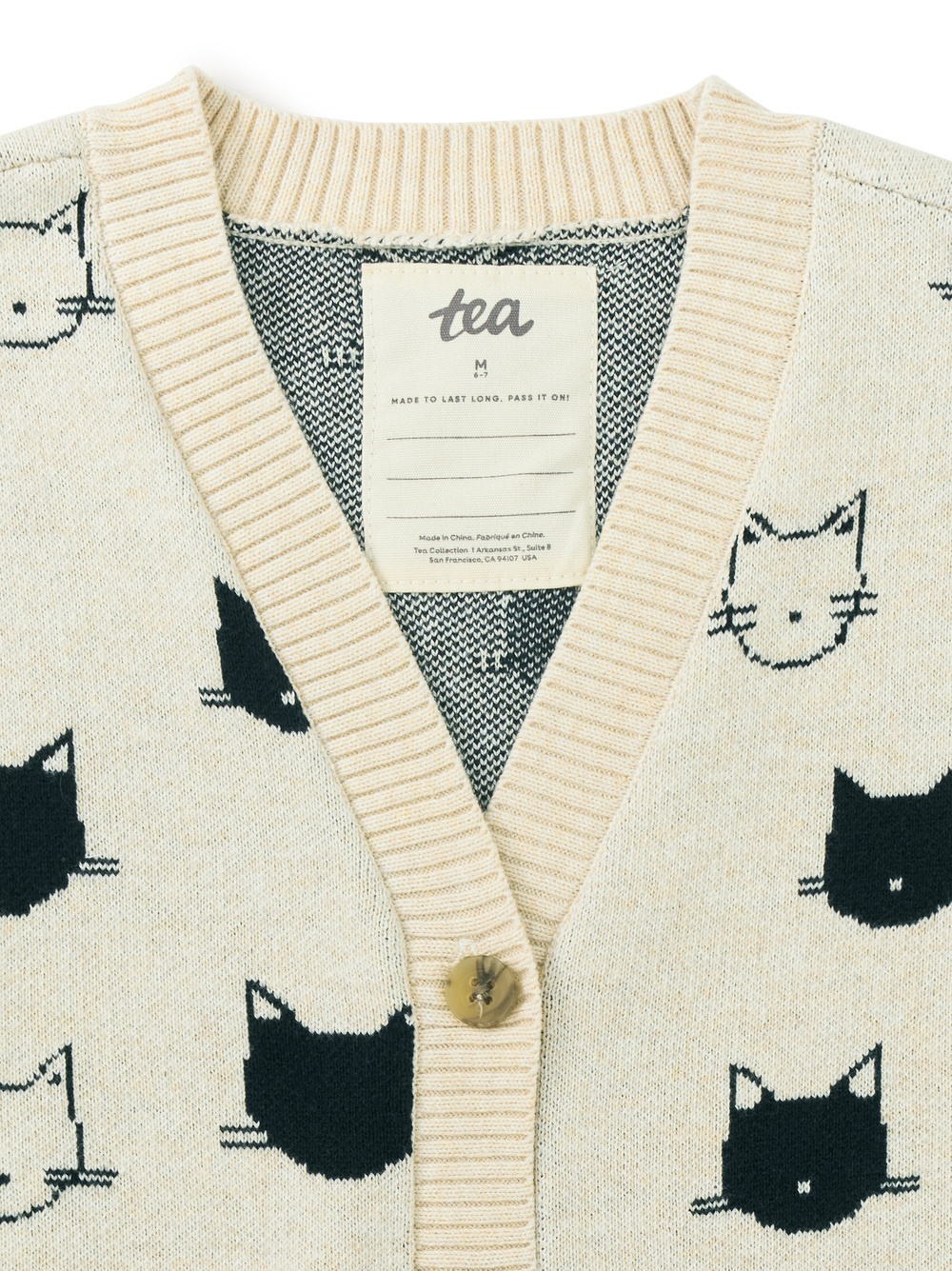 Tea Collection Tea Long Iconic Cat Cardigan