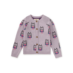 Tea Collection Tea Iconic Bowtie Cats Cardigan