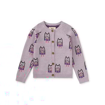 Tea Collection Tea Iconic Bowtie Cats Cardigan