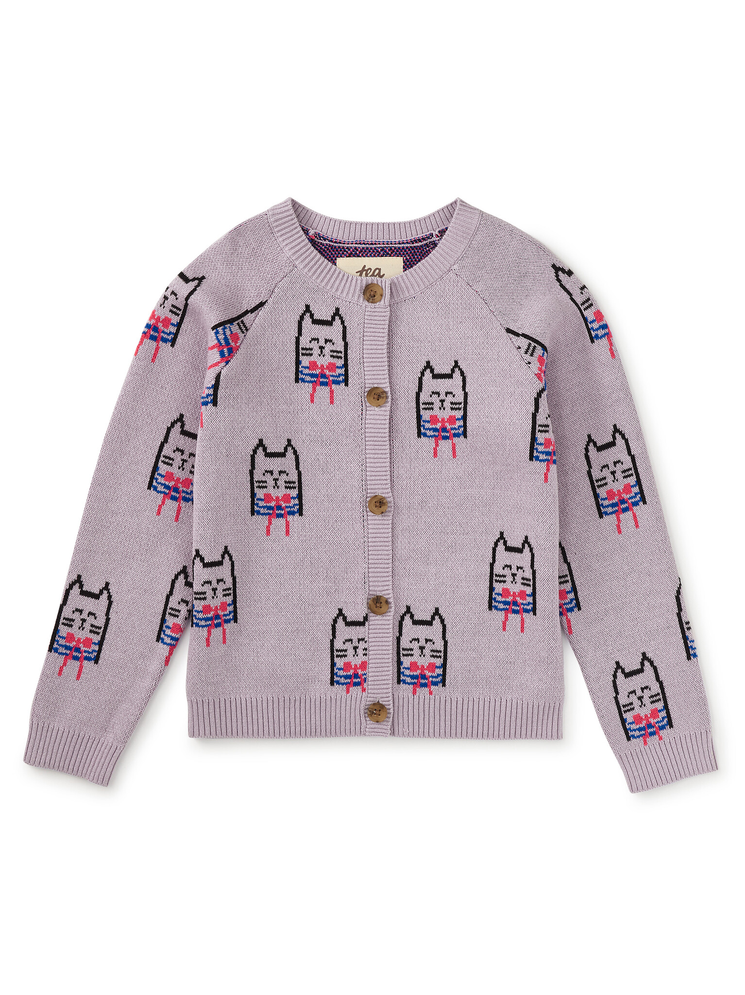 Tea Collection Tea Iconic Bowtie Cats Cardigan