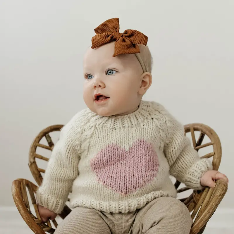 Huggalugs Huggalugs Sweetheart Crew Neck Sweater