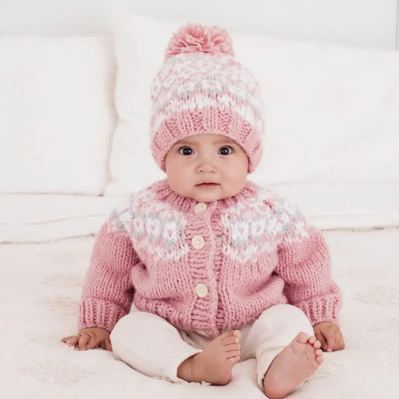 Huggalugs Huggalugs Fairisle Rosy Cardigan Sweater
