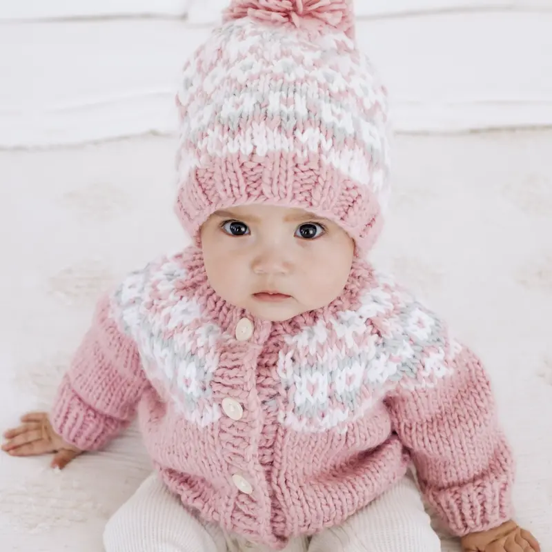 Huggalugs Huggalugs Fairisle Rosy Cardigan Sweater
