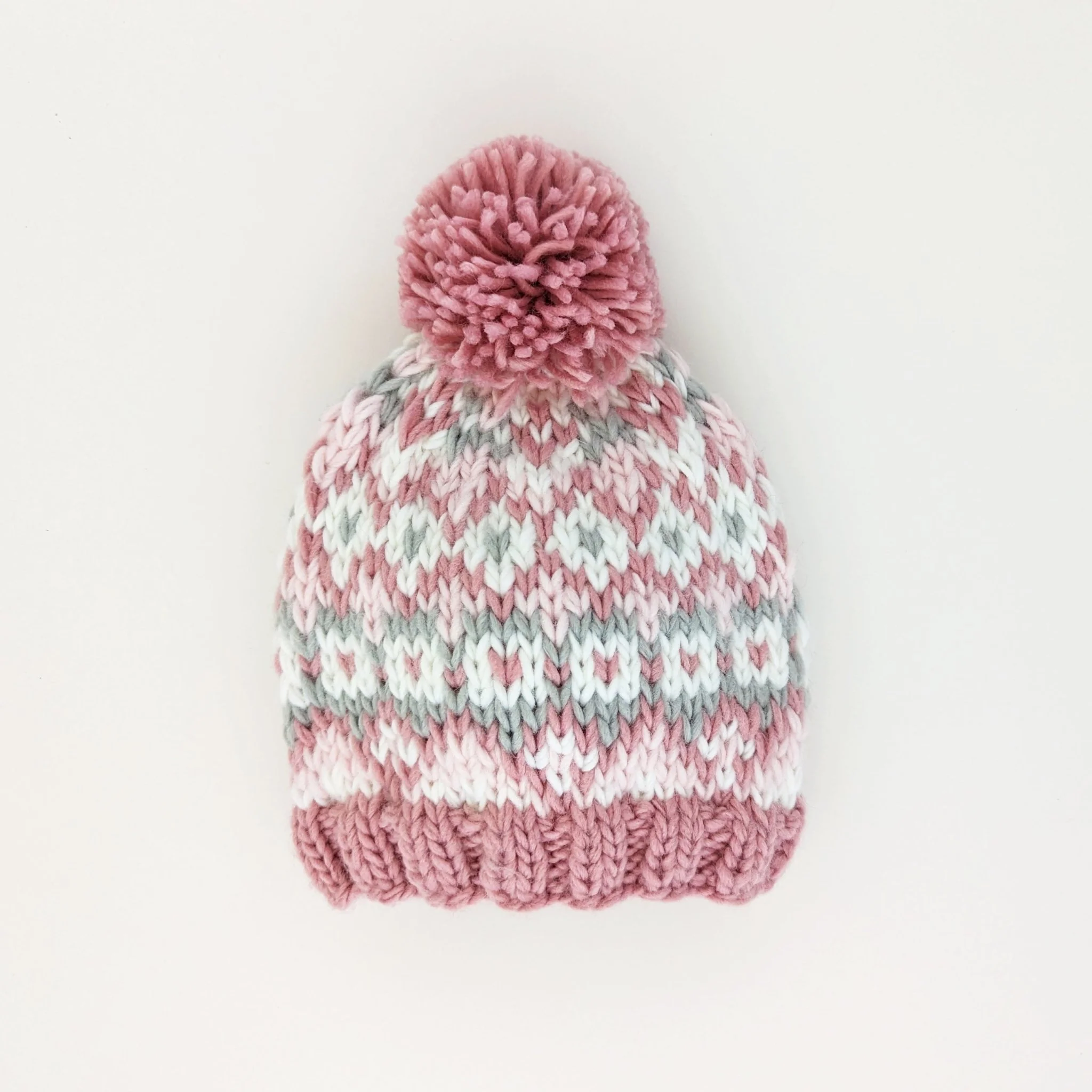 Huggalugs Huggalugs Fairisle Rosy Beanie