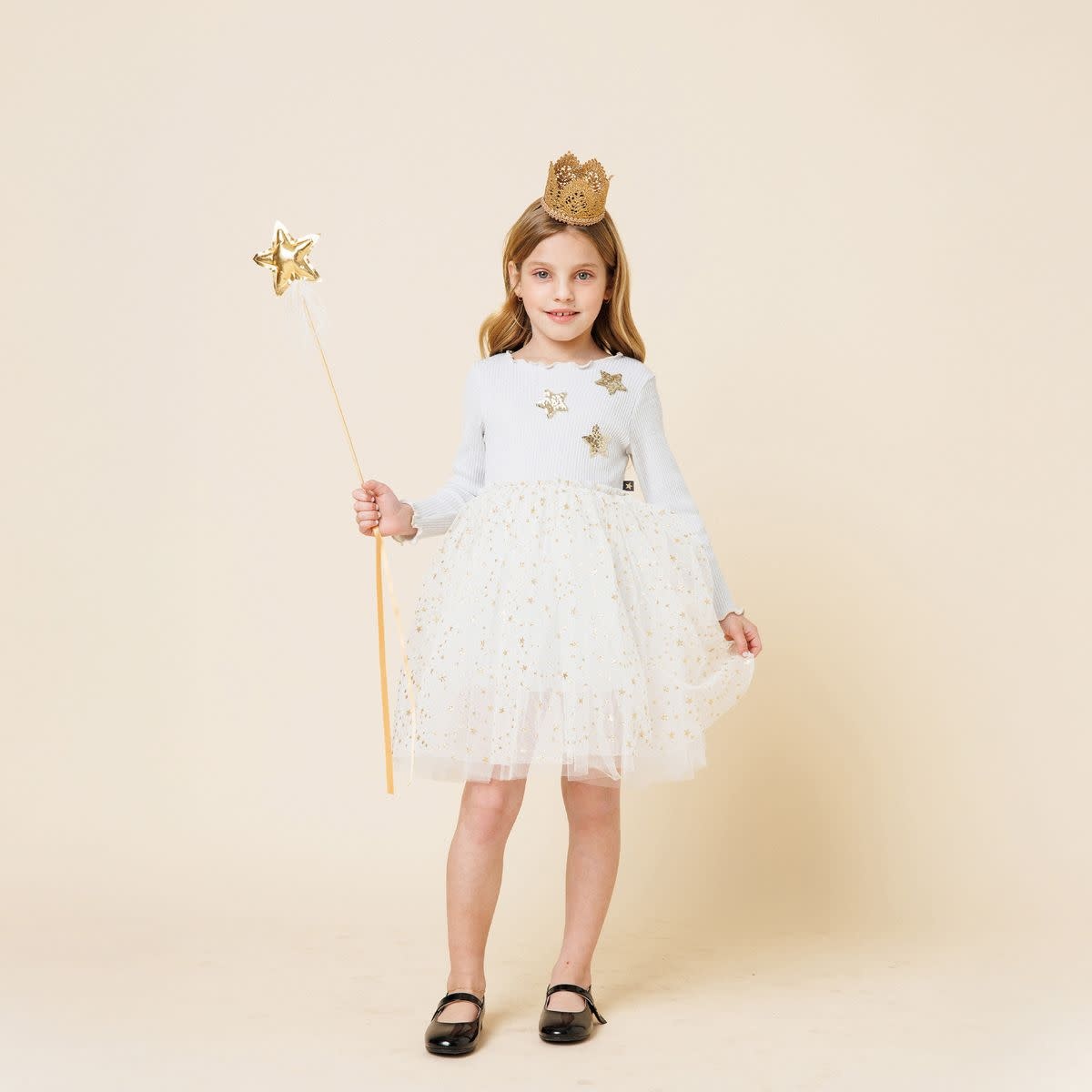 Petite Hailey Petite Hailey Glitter Three Star Tutu Dress