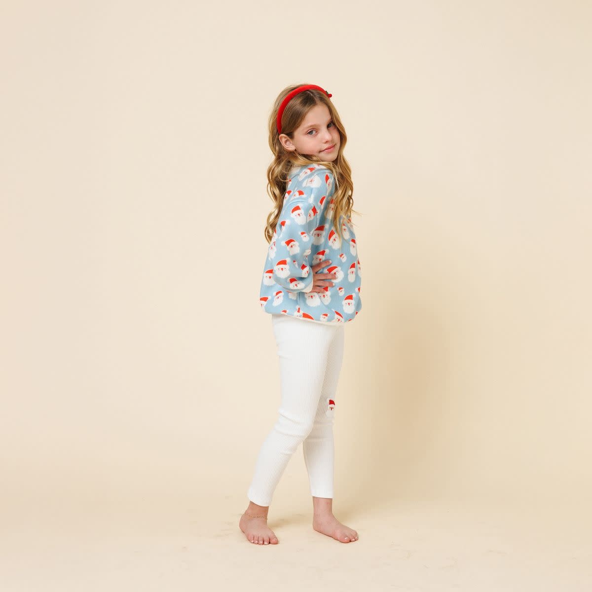 Petite Hailey Petite Hailey Santa Microfleece Printed Sweatshirts