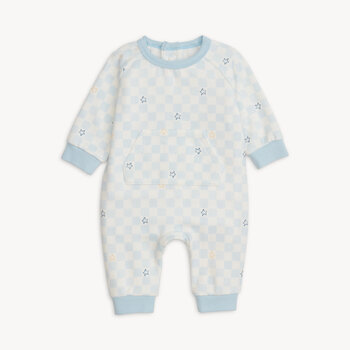 Magnetic Me Magnetic Me Checkerboard Brushed Fleece Magnetic Romper