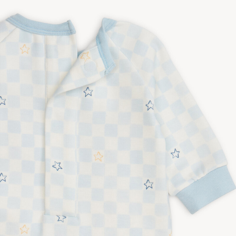 Magnetic Me Magnetic Me Checkerboard Brushed Fleece Magnetic Romper