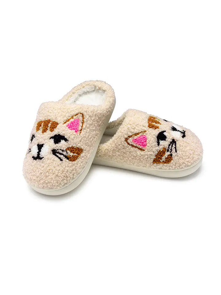 Living Royal Indoor/Outdoor Slippers-Kitty Cat Faces