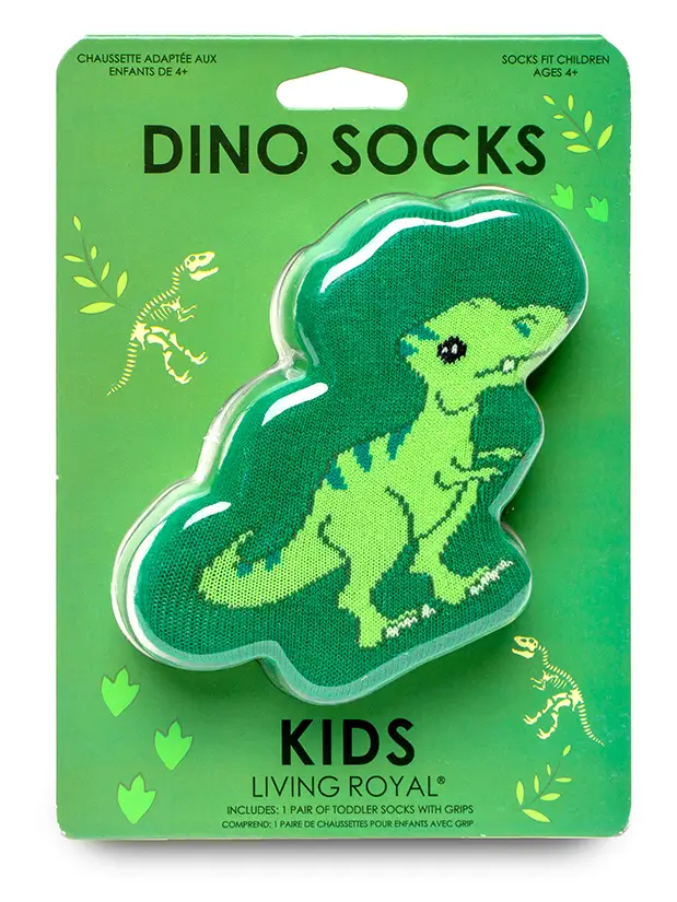 Living Royal 3D Packaged Crew Socks - Kids - Dinosaur