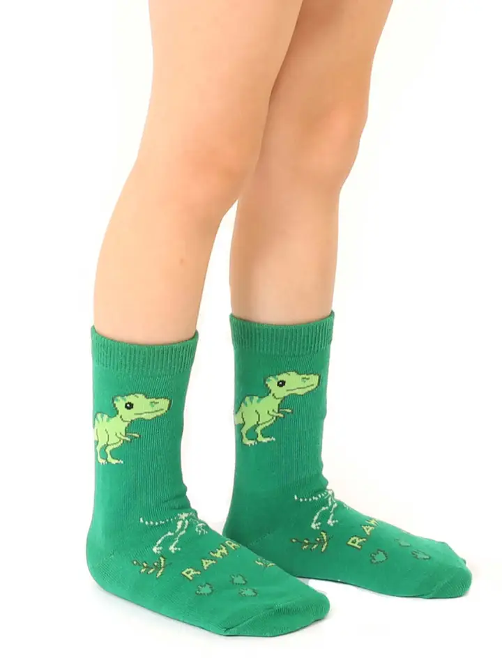 Living Royal 3D Packaged Crew Socks - Kids - Dinosaur