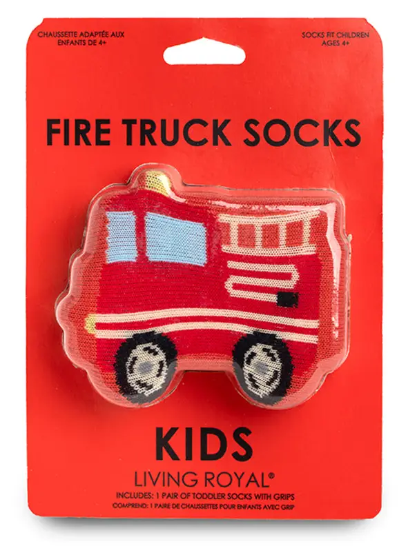 Living Royal 3D Packaged Crew Socks - Kids - Fire Truck