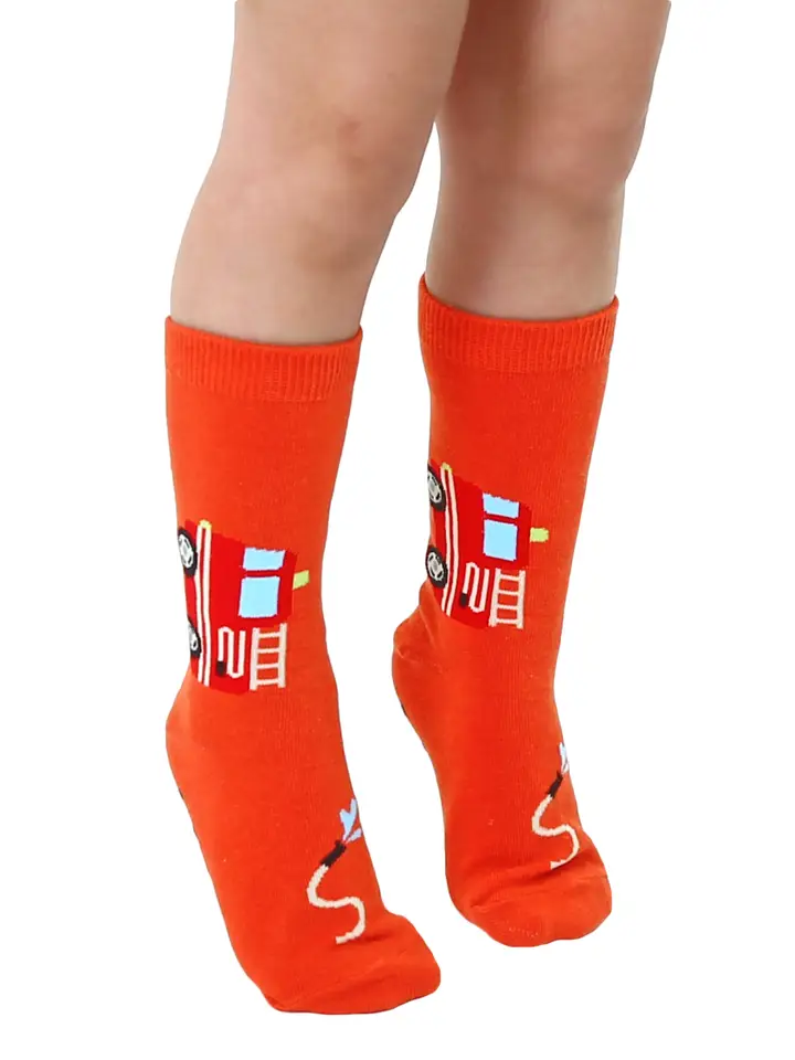 Living Royal 3D Packaged Crew Socks - Kids - Fire Truck