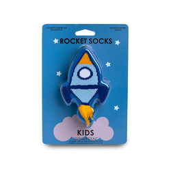 Living Royal 3D Packaged Crew Socks - Kids - Rocket Ship in Space