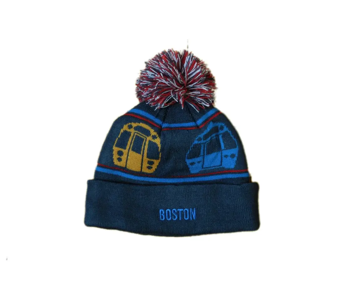 Sidetrack Sidetrack Boston MBTA Pom Pom Hat 3-7y