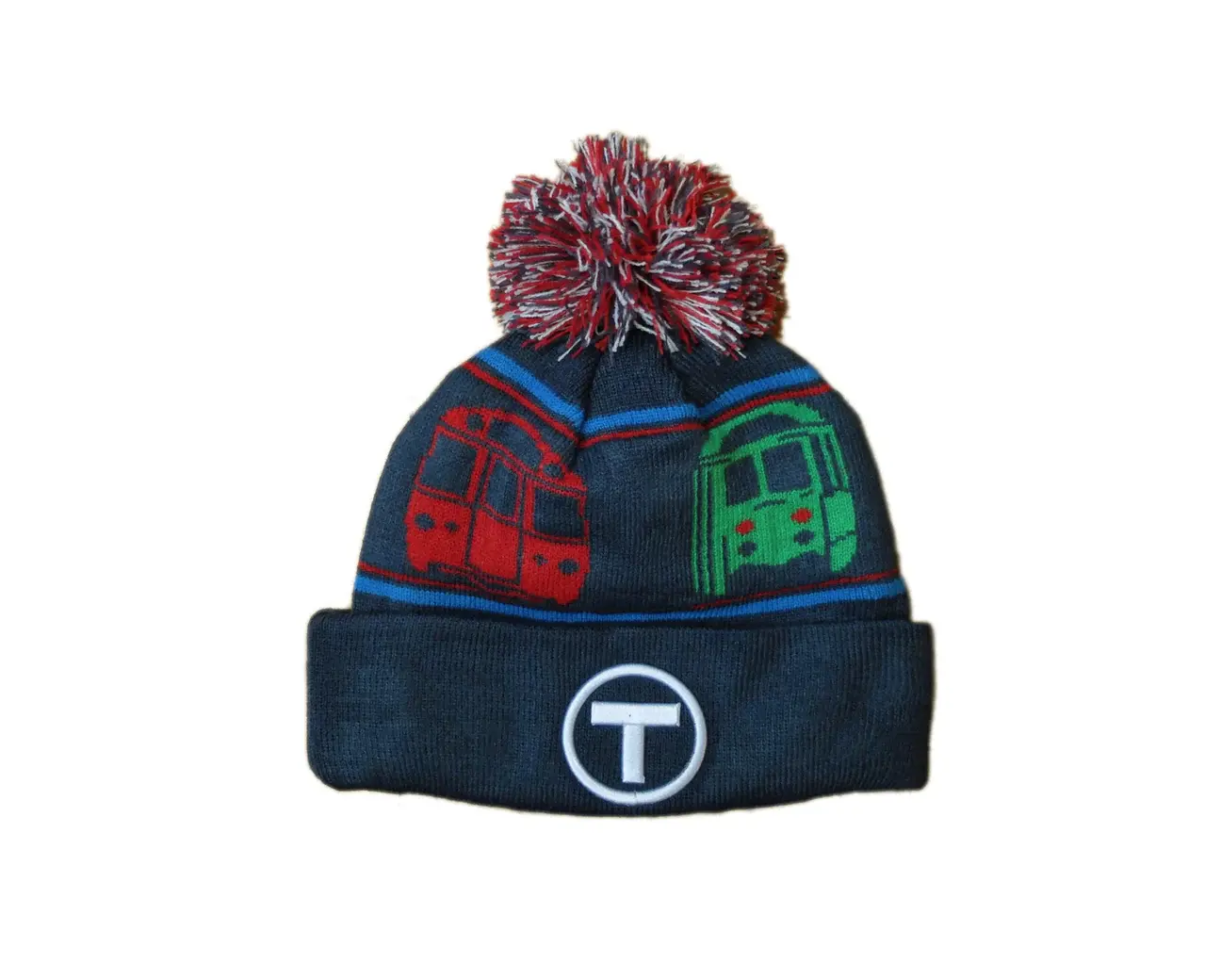 Sidetrack Sidetrack Boston MBTA Pom Pom Hat 3-7y