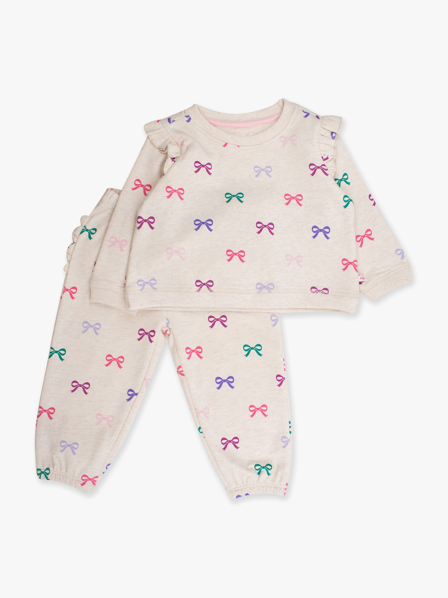 RuffleButts Rufflebutts Ribbons Flutter Sweatshirt Jogger Set