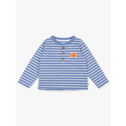 RuffleButts Rufflebutts Pumpkin Knit Long Sleeve Henley Tee