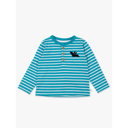 RuffleButts Rufflebutts Bat Knit Long Sleeve Henley Tee