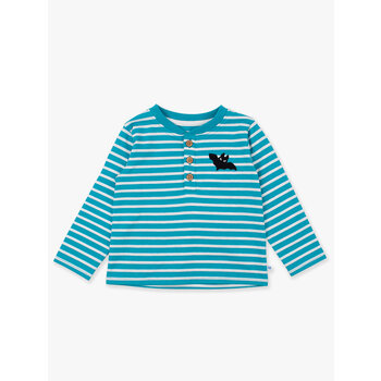 RuffleButts Rufflebutts Bat Knit Long Sleeve Henley Tee
