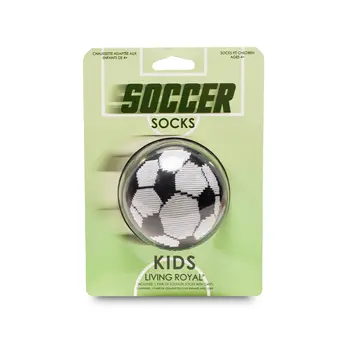 Living Royal 3D Packaged Crew Socks - Kids - Soccer Ball