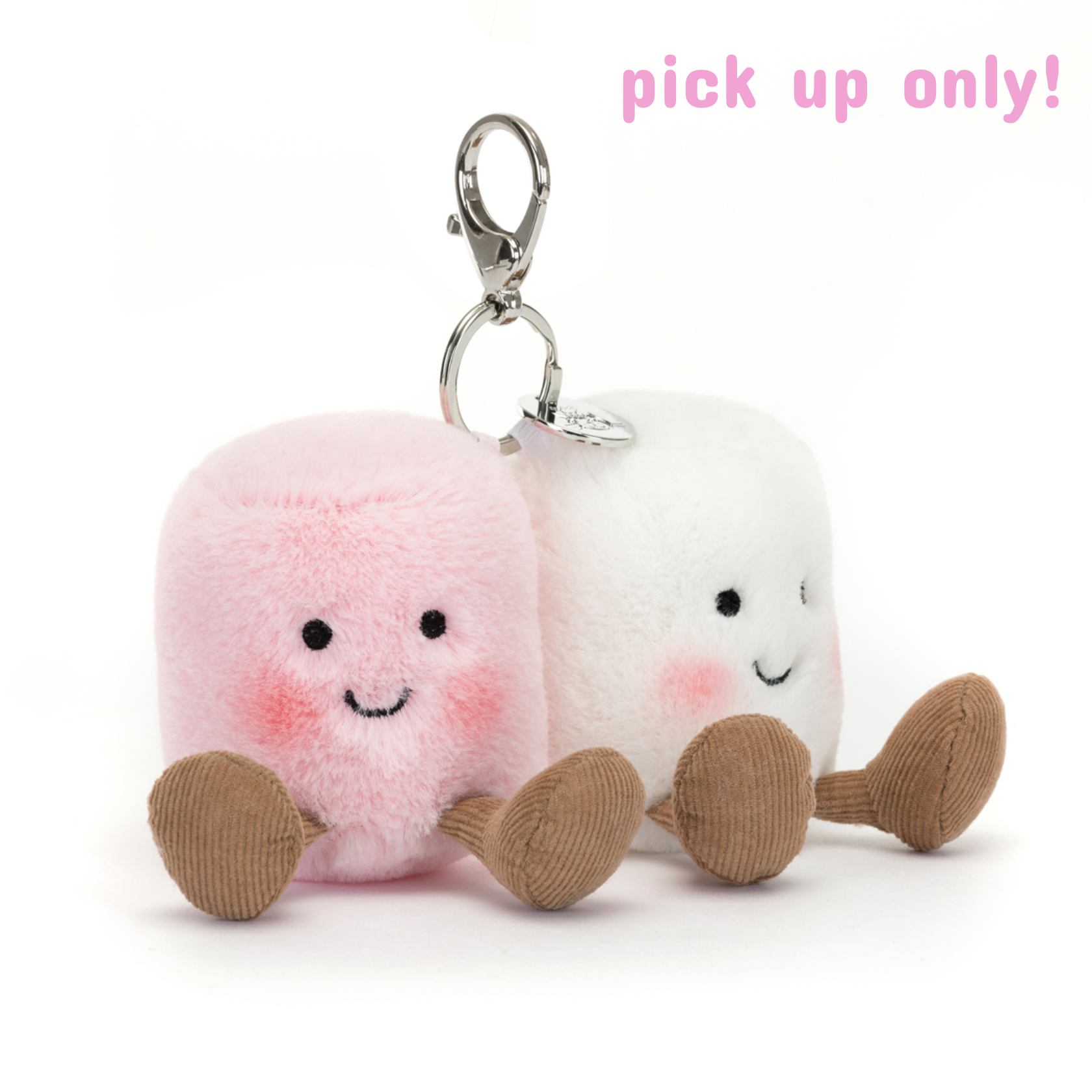 JellyCat JellyCat Amuseables Pair of Marshmallows Bag Charm