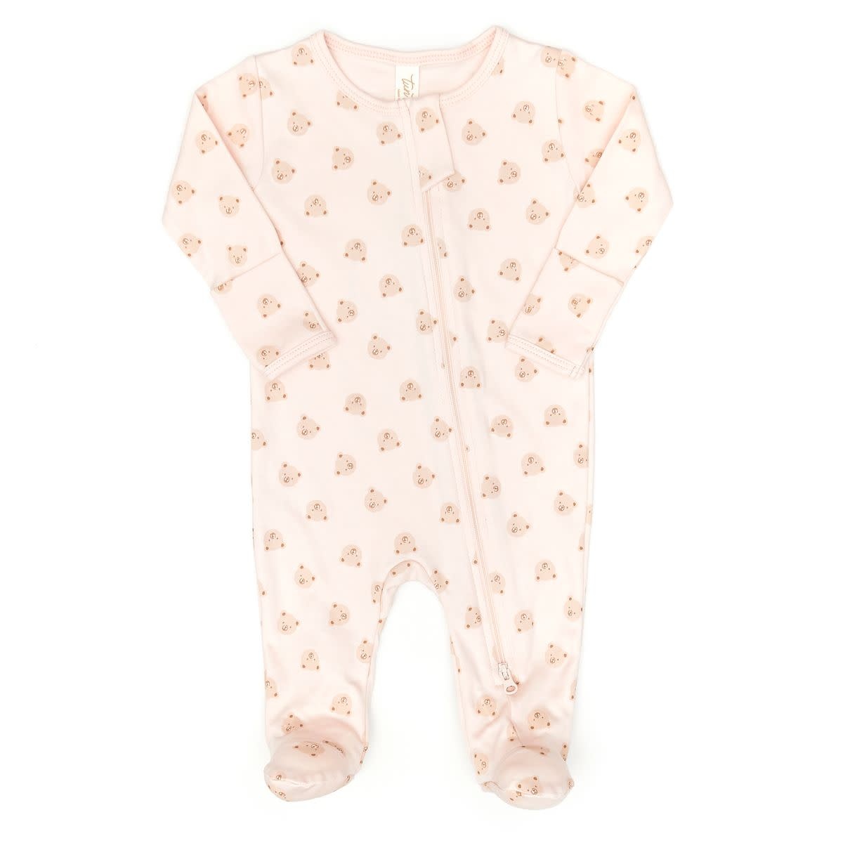 Tun Tun Tun Tun Pink Bear Double Way Zip Footie