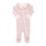 Tun Tun Tun Tun Rose Flowers Ruffle Double Way Zip Footie