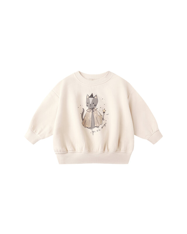 Quincy Mae Quincy Mae Cat Relaxed Fleece Sweatshirt & Pant Set
