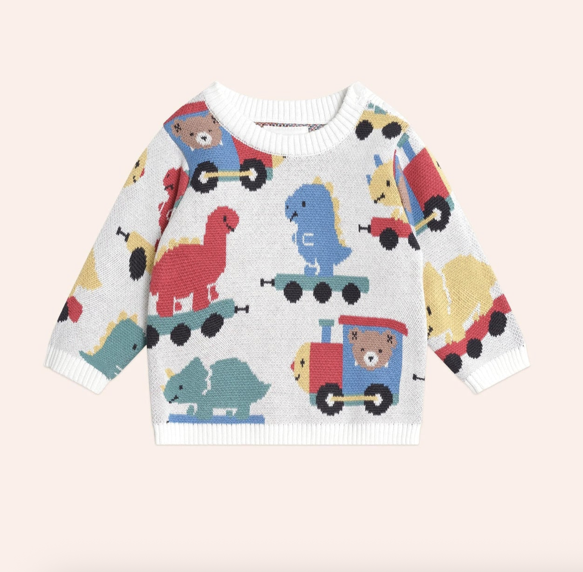 Huxbaby Huxbaby Dino Train Knit Pullover