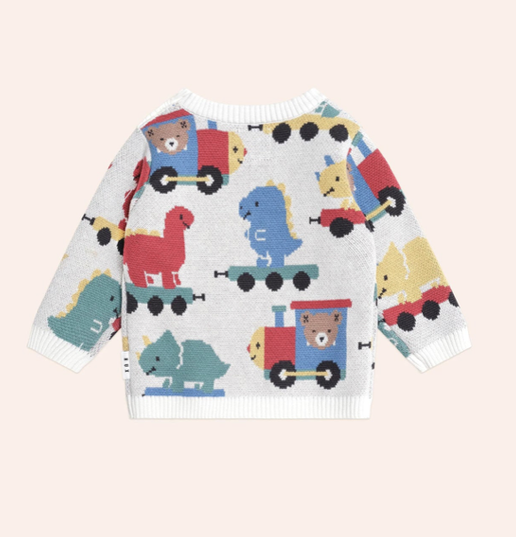 Huxbaby Huxbaby Dino Train Knit Pullover