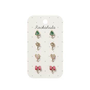 Rockahula Rockahula Jolly Christmas Clip On Earrings