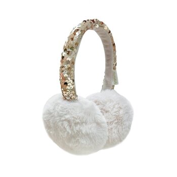 Rockahula Shimmer Sequin Earmuffs- Gold