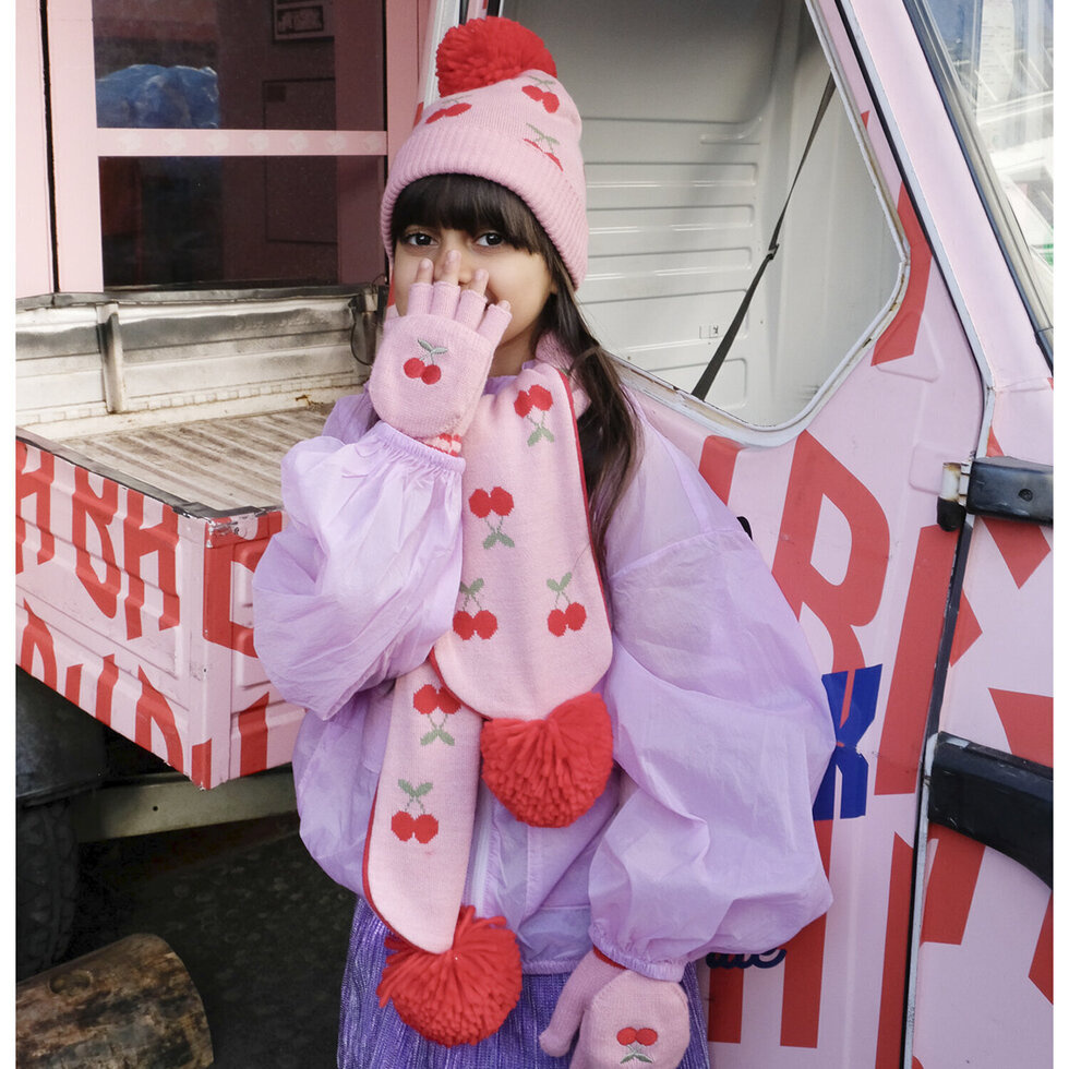 Rockahula Rockahula Cheerful Cherry Knitted Gloves