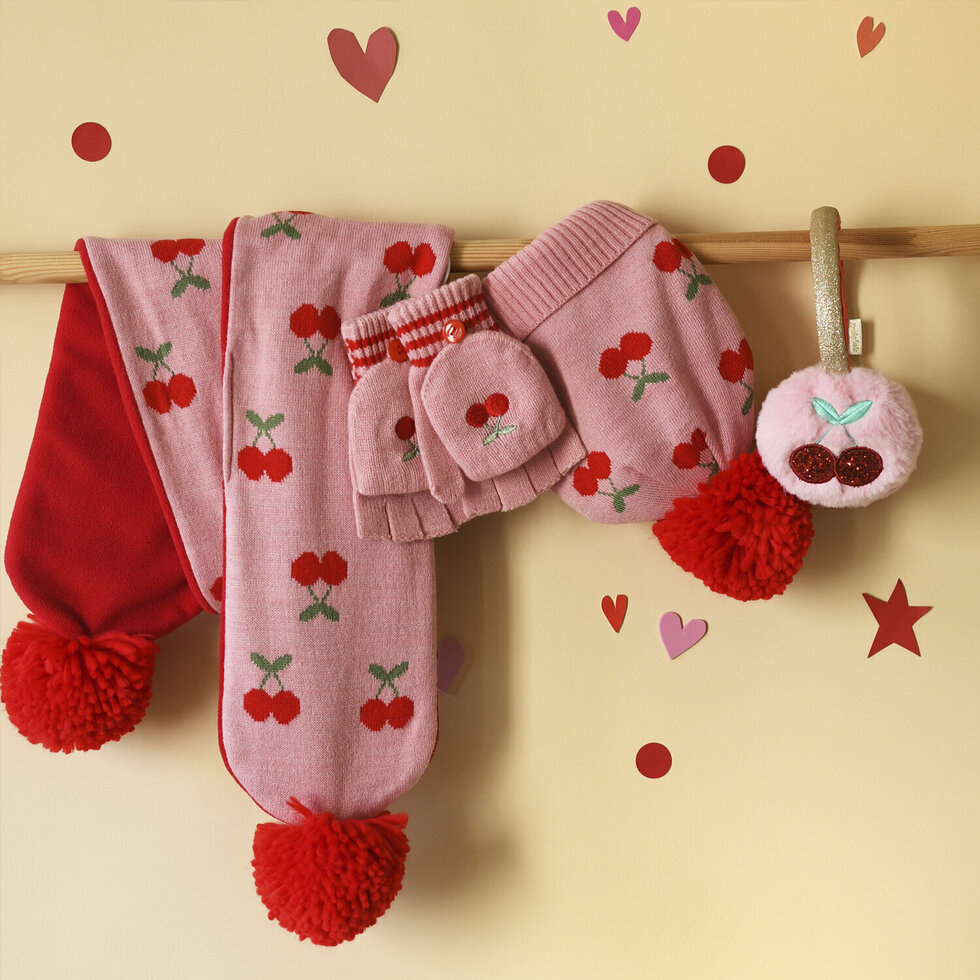 Rockahula Rockahula Cheerful Cherry Knitted Gloves