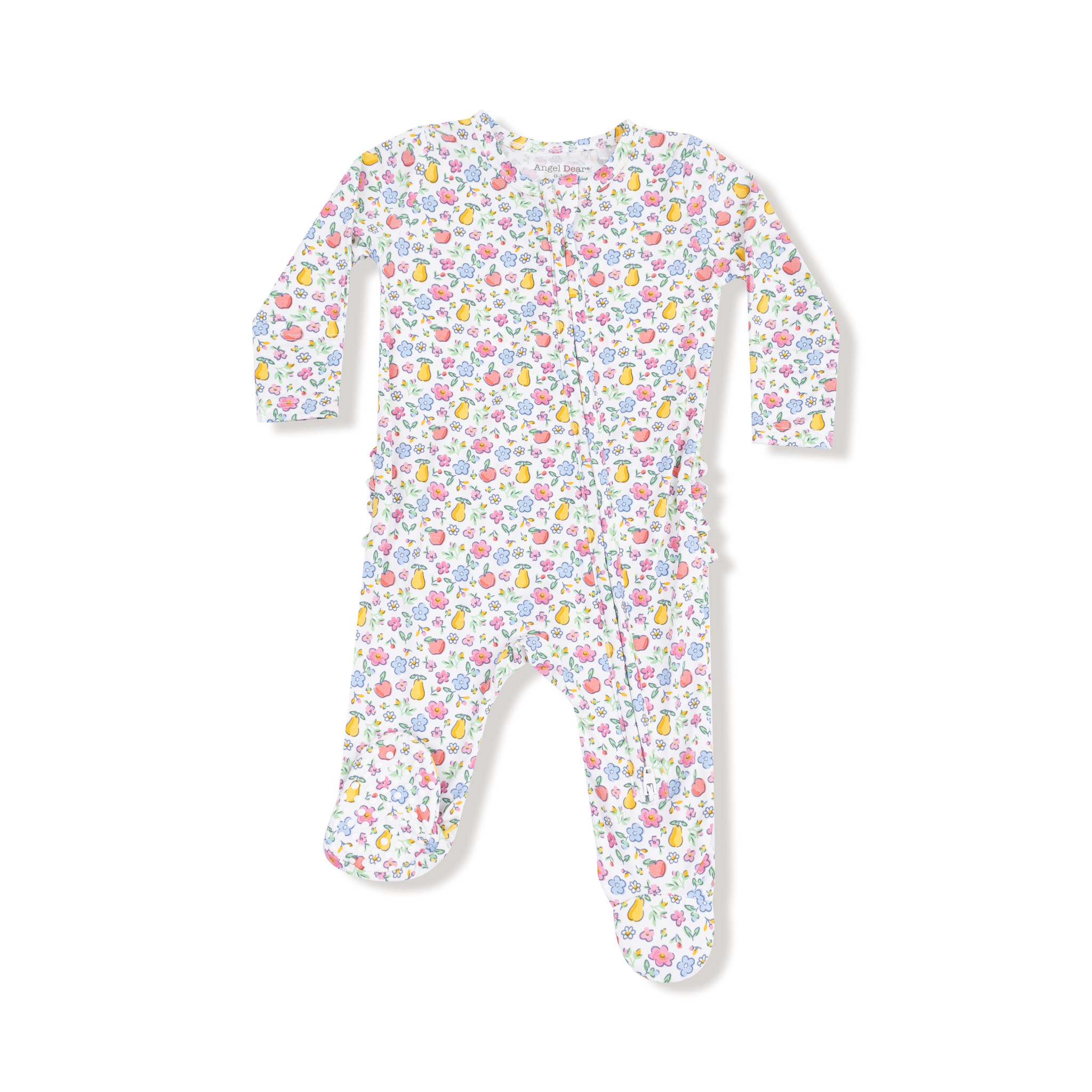 Angel Dear Angel Dear Fall Fruit Floral 2 Way Zipper Footie