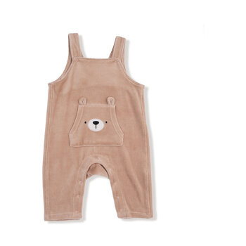 Angel Dear Angel Dear Velour Teddy Bear Overalls